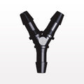 Y Connector, Barbed, Black, 100/Bag - Fits 3/16 inch ID Tubing (0.188 inch, 4.76 mm) - HY631