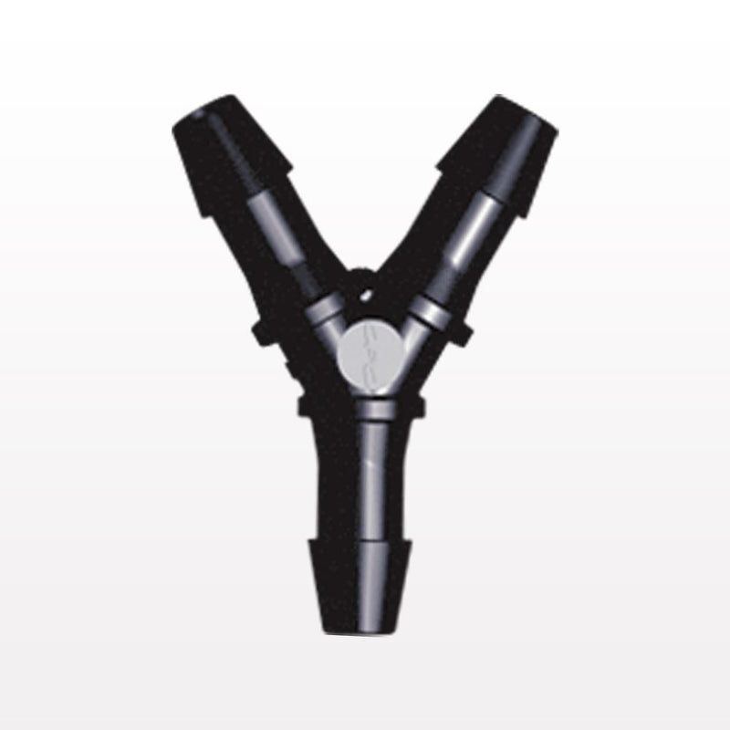 Y Connector, Barbed, Black, 100/Bag - Fits 3/16 inch ID Tubing (0.188 inch, 4.76 mm) - HY631