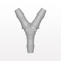 Y Connector, Barbed, Natural, 100/Bag - Fits 1/4 inch ID Tubing (0.25 inch, 6.35 mm) - HY8