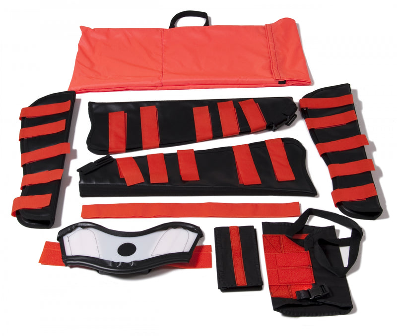 Graham Field Adult Fracture Kit ( Color - Bright Orange Bag, Black/Red Splints ) ( Packaging - ST of 1 )