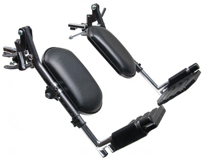 Graham Field Elevating Legrest with Composite Footplate Black Panel-Pair ( Packaging - Pair )