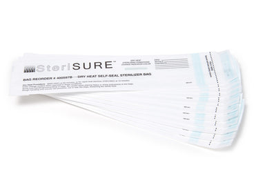 Graham Field Dry Heat Self-Seal Bags, 2.5" x 1.5" x 10.5" (6.4 cm x 3.8 cm x 26.7 cm) ( Color - White Paper ) ( Packaging - Box of 250 )