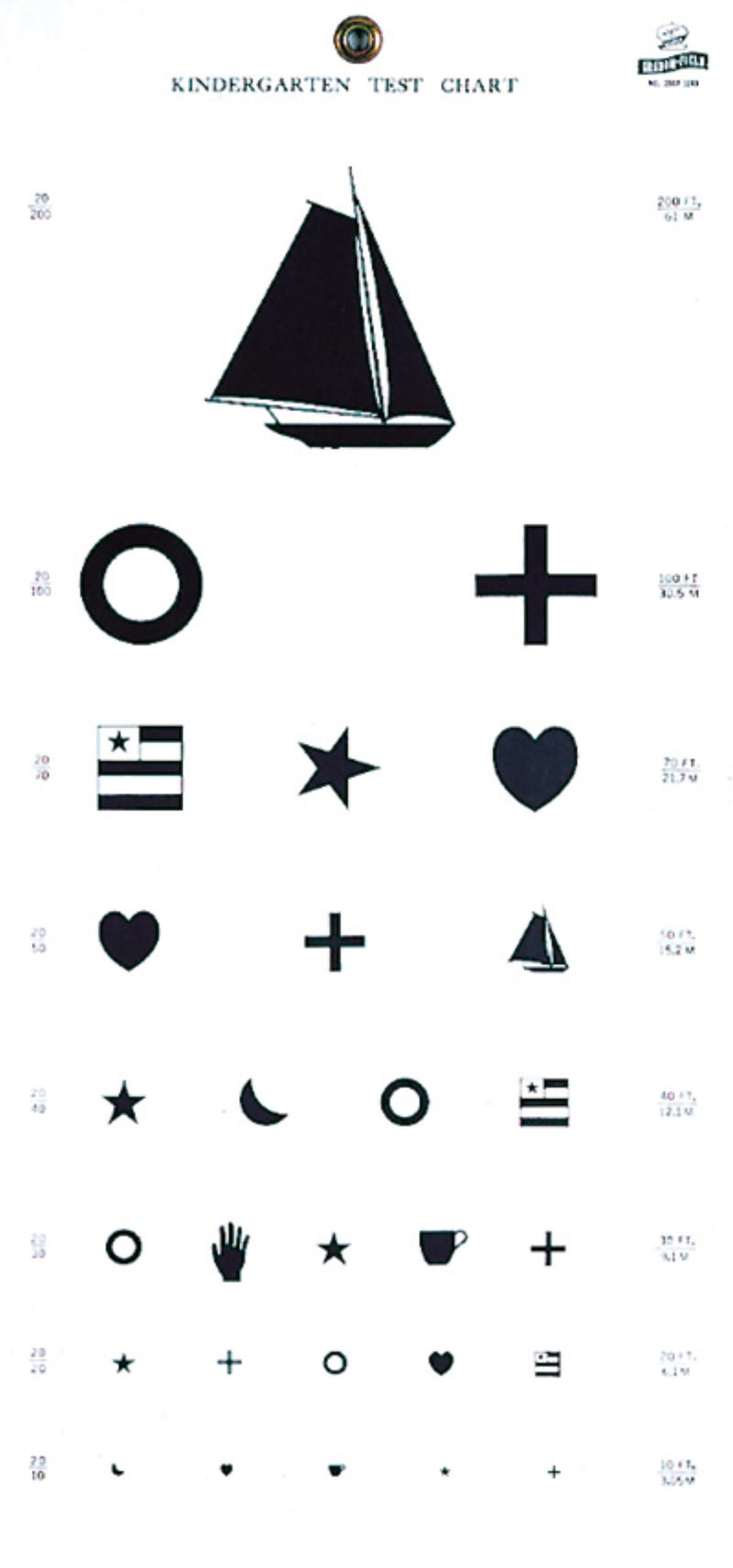 Graham Field Kindergarten Hanging Eye Chart( Description - 22" x 11" ) ( Packaging - Each of 1 )