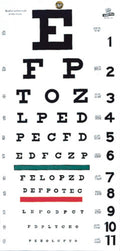 Graham Field Snellen Hanging Eye Chart - 20' Non-reflective, matte finish with green and red color bars. 20' distance. ( Packaging - Each of 1 )