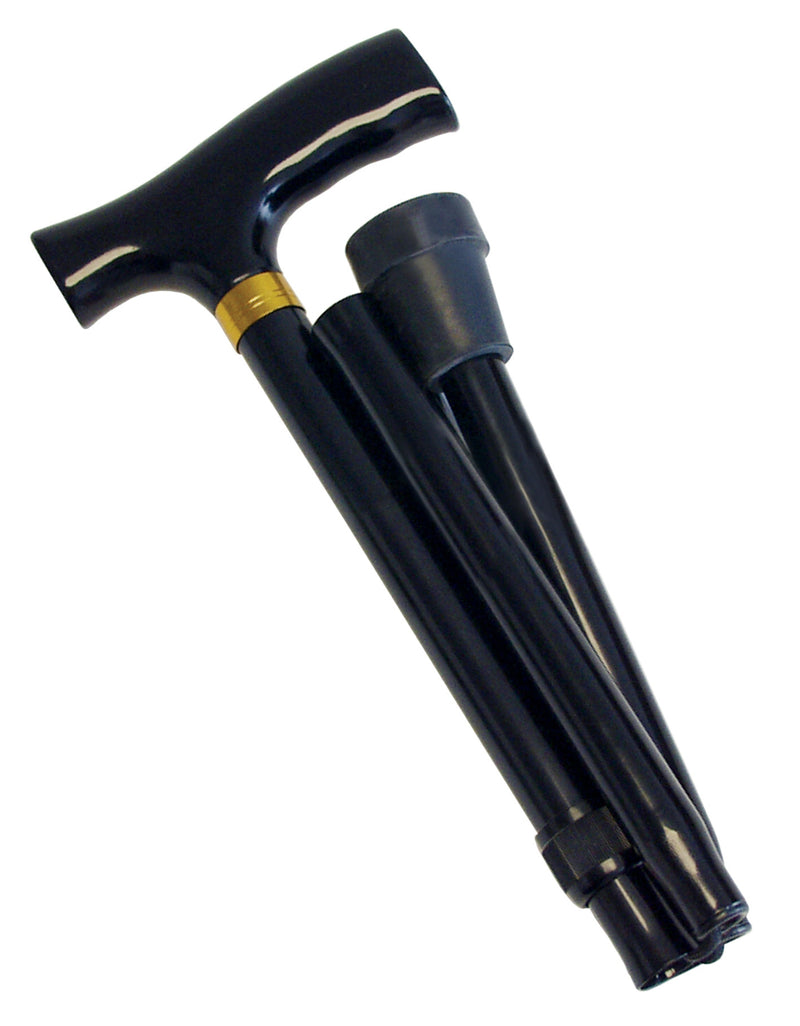 Graham Field Folding Cane Standard Grip Black/Black ( Packaging - Case of 4 )