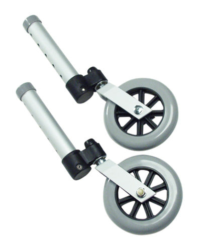 Graham Field Lumex 5" Swivel Walker Wheels ( Color - Aluminum ) ( Packaging - Pair of 1 )