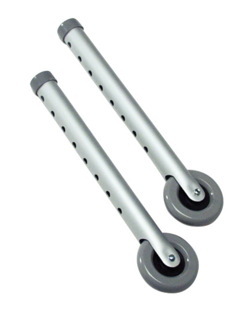 Graham Field Lumex 3" Fixed Walker Wheels ( Packaging - Pair of 1 ) ( Color - Silver )