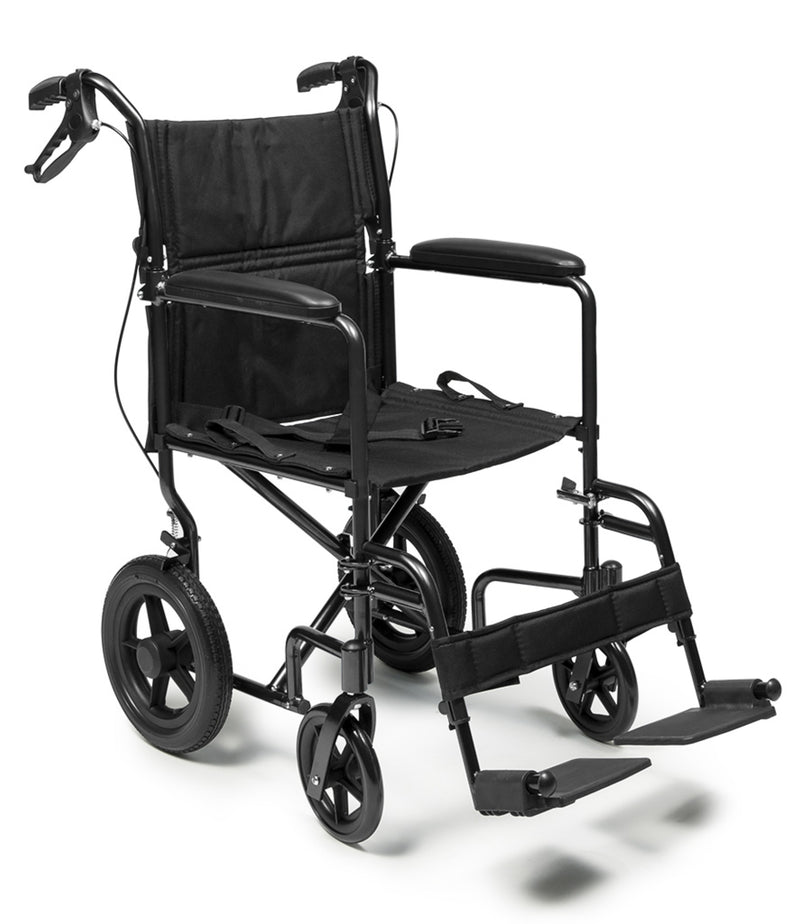 Graham Field W/C Deluxe Aluminum 12" rear wheel 19" Transport Chair (Packaging - Each)