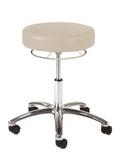 Graham Field Physician Stool, Chrome 360 Hand Release, Polished Aluminum Base With Foot Ring ( Packaging - Each )