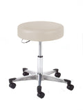Graham Field Physician Stool, D-Handle Release, Polished Aluminum Base With Backrest ( Packaging - Each )