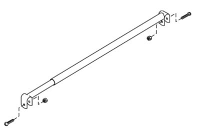 Graham Field ANTI-FOLDING BAR, CHROMED (LOWER FRAME) TELESCOPING WIDTH (22-30") FOR PARAMOUNT XD ( Color - Chromed ) ( Packaging - Each )