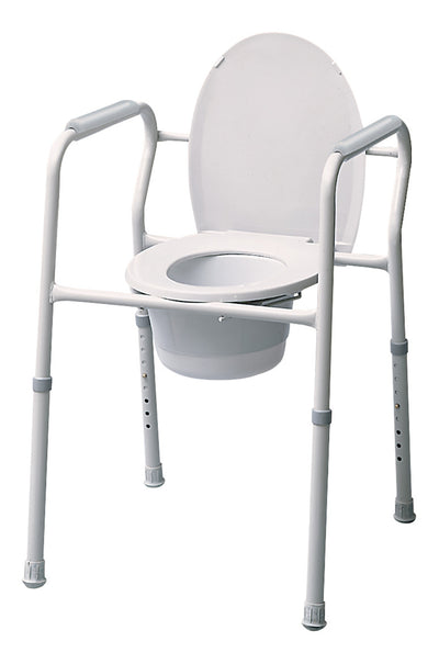 Graham Field Lumex Silver Collection 3-in-1 Steel Commode ( Packaging - Case of 4 )