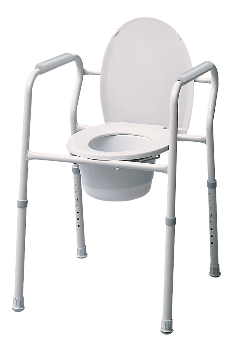 Graham Field Lumex Silver Collection 3-in-1 Steel Commode ( Packaging - Case of 4 )