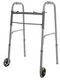 Graham Field Two Button Folding Walker with 5" Wheels Dual Rel ( Packaging - Case )