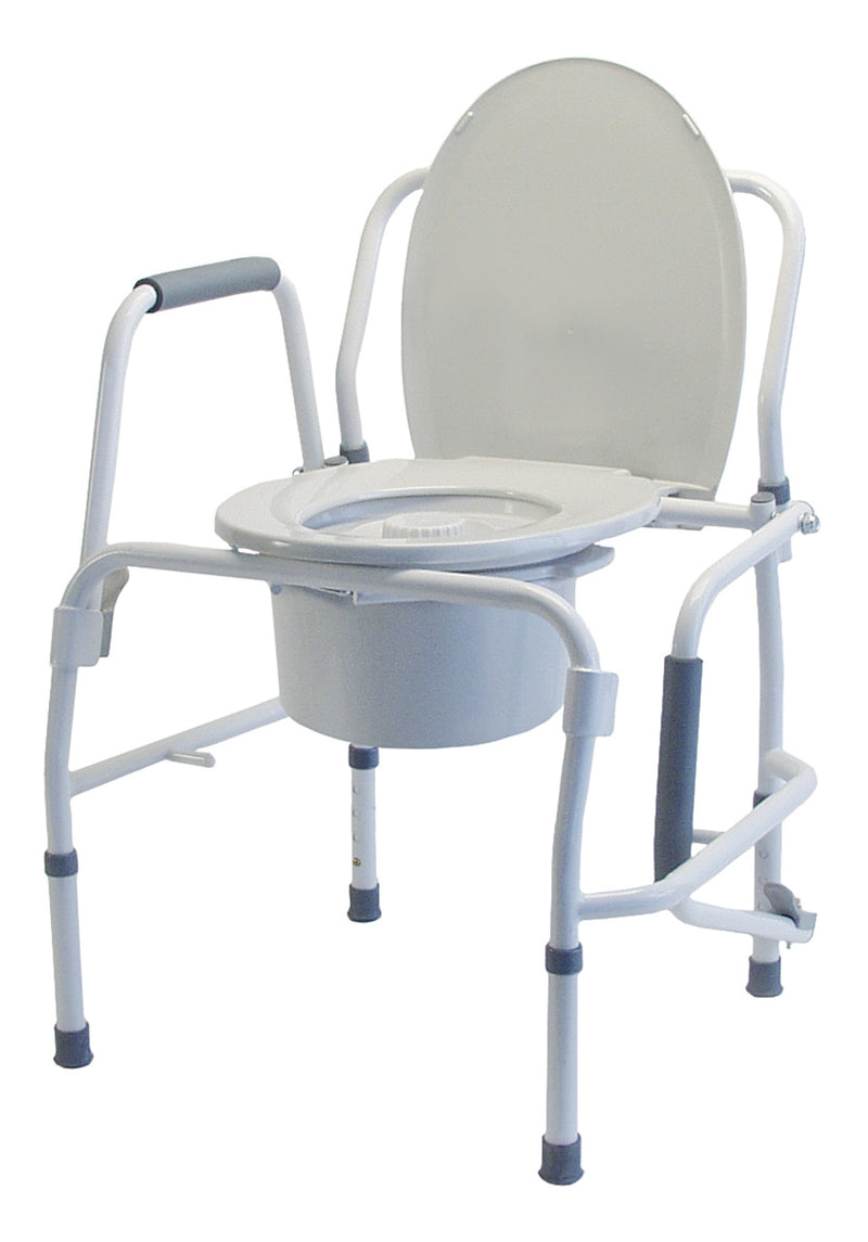 Graham Field Lumex Silver Collection Steel Drop Arm 3-in-1 Commode ( Color - Grey )