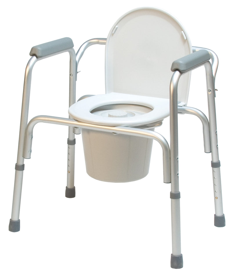 Graham Field Lumex 3-in-1 Aluminum Commode with Removable Back Bar ( Packaging - Case of 4 )