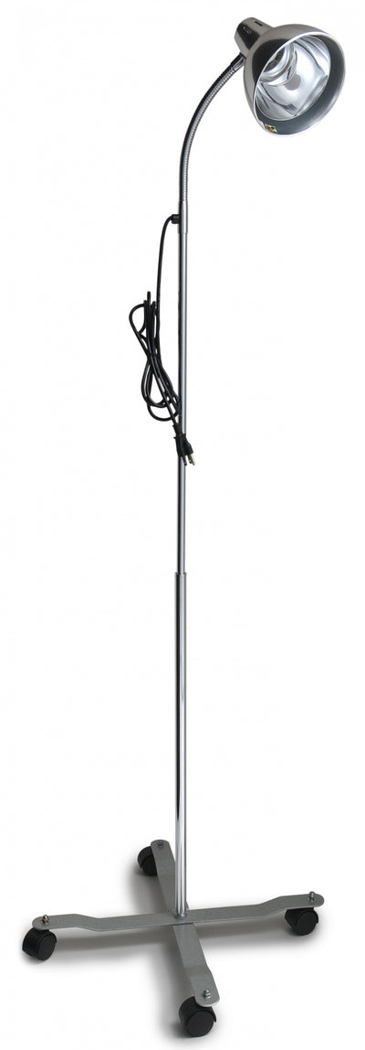 Graham Field Deluxe Gooseneck Exam Lamp with Mobile Base, 3 Wire, Clutch Collar Lock ( Color - Chrome ) ( Packaging - Each of 1 )