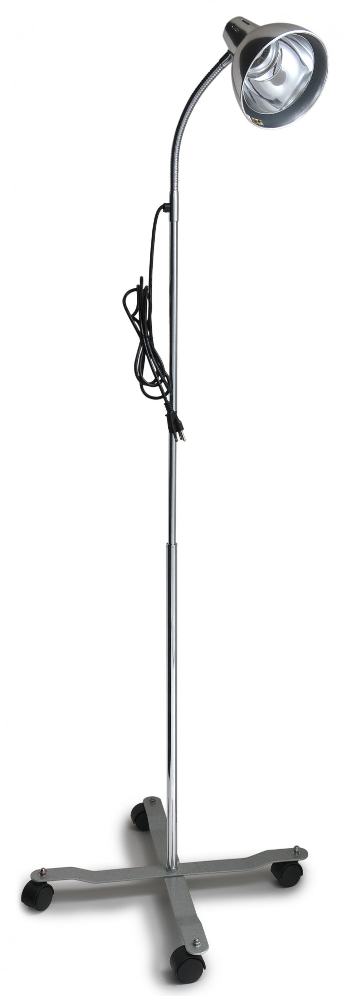 Graham Field Deluxe Gooseneck Exam Lamp with Mobile Base, 3 Wire, Clutch Collar Lock ( Color - Chrome ) ( Packaging - Each of 1 )