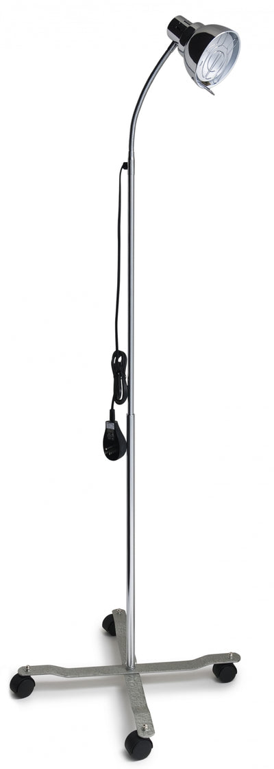 Graham Field Deluxe Gooseneck Exam Lamp with Mobile Base, 3 Wire, SOK-IT-GUARD Safety Lock ( Color - Chrome ) ( Packaging - Each of 1 )