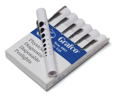 Graham Field Disposable Penlights White/Pupil Gauge Imprint ( Packaging - Pack of 6 )