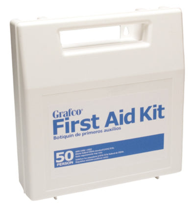 Graham Field Stocked First Aid Kit - 50 Person Plastic case 10-3/4" x 11-1/4" x 3" ( Packaging - Each of 1 )