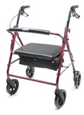 Graham Field Lumex Walkabout Imperial ConTour Hemi Bariatric Four-Wheel Rollator, Burgundy ( Packaging - Each of 1 )