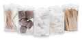 Graham Field Set of Five (5) 7"H X 4.25"D Unlabeled Clear Plastic Sundry Jars with Covers ( Color - Unlabeled Clear Plastic Jars; Plastic Covers ) ( Packaging - Set of 1 )
