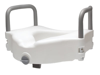 Graham Field Lumex Locking Raised Toilet Seat With Removable Armrests in Retail Packaging ( Packaging - Case of 2 )