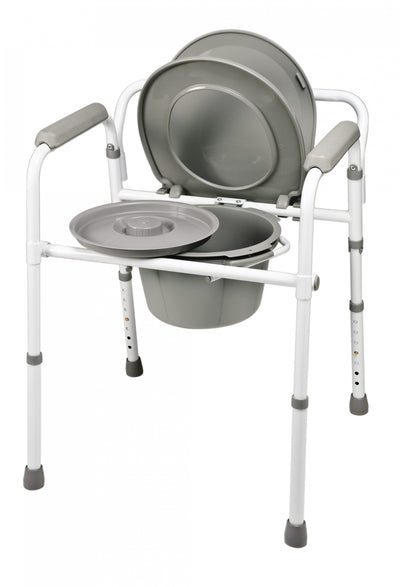 Graham Field 3-in-1 Lumex Deep Seat Steel Folding Commode ( Packaging - Case of 4 )