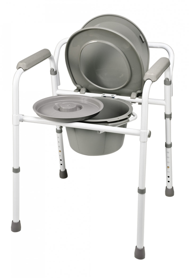Graham Field 3-in-1 Lumex Deep Seat Steel Folding Commode ( Packaging - Case of 4 )