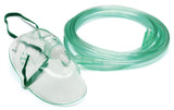Graham Field John Bunn Simple Oxygen Mask, Adult w/7' Tubing (Color - Green) (Packaging - Case 50)
