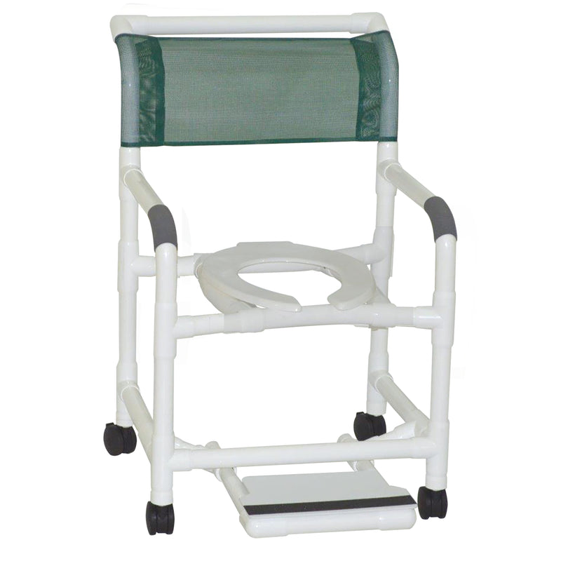 Graham Field Lumex 22" PVC Shower Commode Chair with Sliding Footrest Specify Color ( Packaging - Each of 1 )