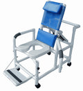 Graham Field Lumex 20" PVC Reclining Shower Commode Chair with Footrest, Swing Away Arms, Soft Seat and Safety Belt Specify Color ( Packaging - Each of 1 )