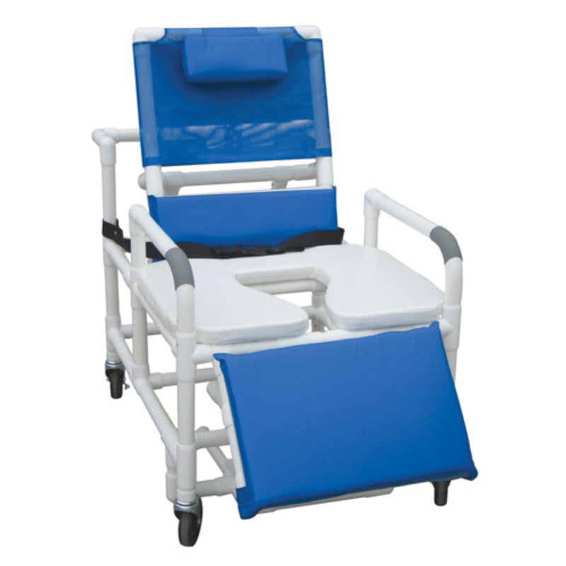 Graham Field Lumex 26" Bariatric Reclining Commode Bath Seat with Elevated Leg Rest, Swing Away Arms, Soft Seat, and Safety Belt Specify Color ( Packaging - Each of 1 )