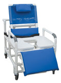 Graham Field Lumex 30" Bariatric Reclining Commode Bath Seat with Elevated Leg Rest, Swing Away Arms, Soft Seat, and Safety Belt Specify Color ( Packaging - Each of 1 )