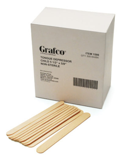 Graham Field Tongue Depressor, Child 5 1/2" x 5/8" Non-Sterile ( Packaging - Box of 500 )