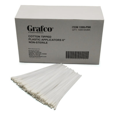 Graham Field Cotton-Tipped Applicators ( Description - 6", Plastic ) ( Packaging - Box of 1000 )