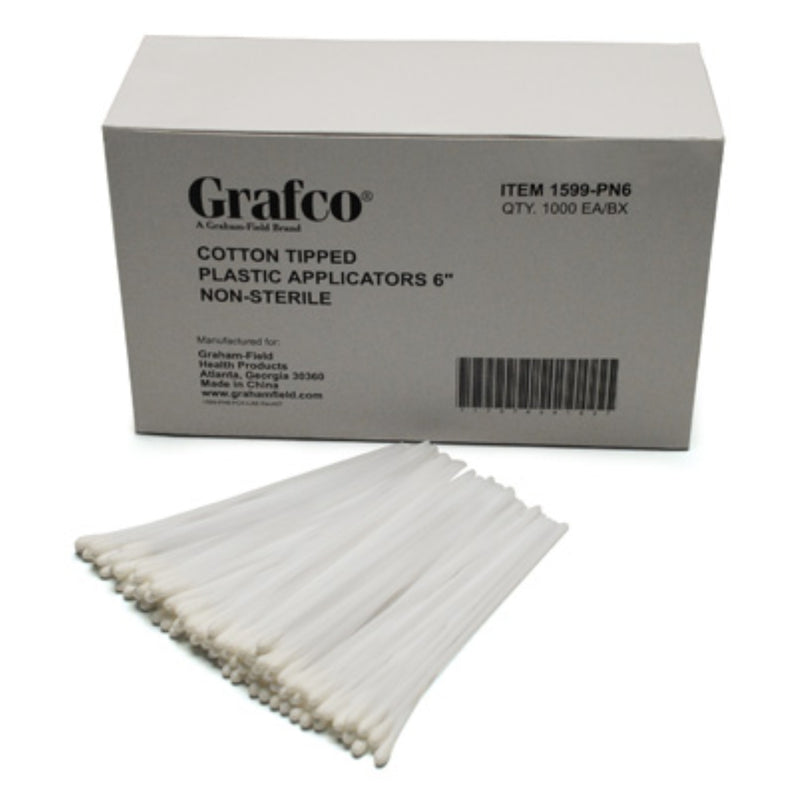Graham Field Cotton-Tipped Applicators ( Description - 6", Plastic ) ( Packaging - Box of 1000 )