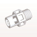 Threaded Connector, Barbed, White, 100/Bag - Fits 1/16 inch ID Tubing (0.063, 1.59 mm) x 1/4"-28 UNF - KS230