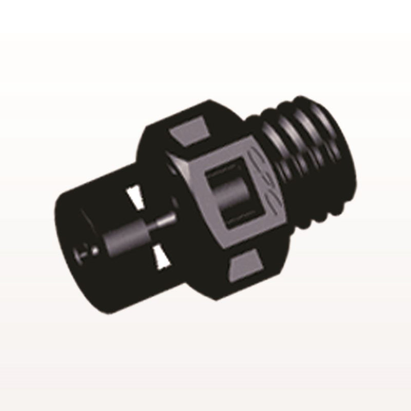 Threaded Connector, Barbed, Black, 100/Bag - Fits 1/16 inch ID Tubing (0.063, 1.59 mm) x 1/4"-28 UNF - KS231