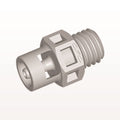 Threaded Connector, Barbed, Natural, 100/Bag - Fits 1/16 inch ID Tubing (0.063, 1.59 mm) x 1/4"-28 UNF - KS2