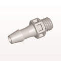 Threaded Connector, Barbed, Natural, 100/Bag - Fits 5/32 inch ID Tubing (0.156 inch, 3.97 mm) x 1/4"-28 UNF - KS5
