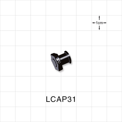 Female Luer Cap, Non-Vented, Black, 100/Bag -  - LCAP31