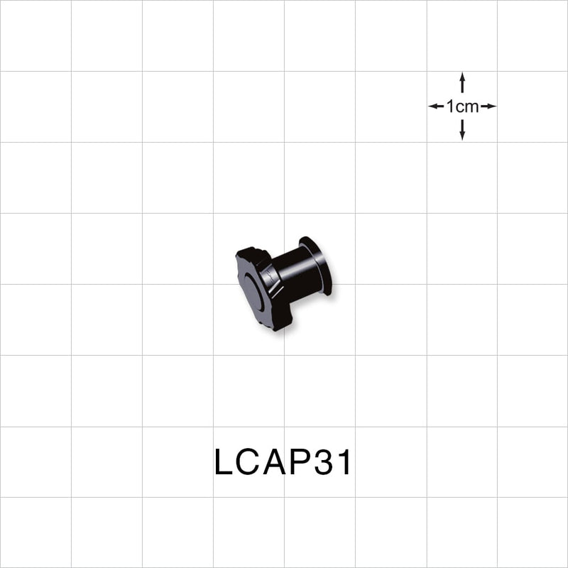Female Luer Cap, Non-Vented, Black, 100/Bag -  - LCAP31