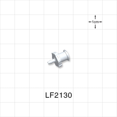 Female Luer Lock, Barbed, White, 100/Bag - Fits 1/16 inch ID Tubing (0.063 inch, 1.59 mm) - LF2130