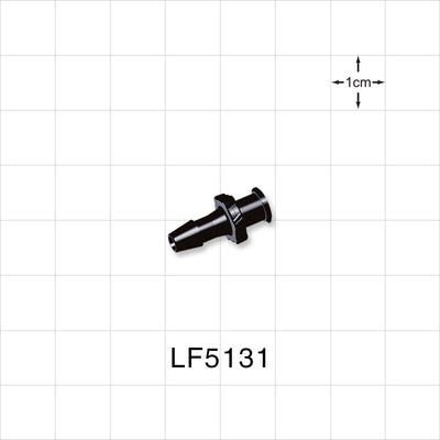 Female Luer Lock, Barbed, Black, 100/Bag - Fits 5/32 inch ID Tubing (0.156 inch, 3.97 mm) - LF5131