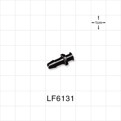 Female Luer Lock, Barbed, Black, 100/Bag - Fits 3/16 inch ID Tubing (0.188 inch, 4.76 mm) - LF6131