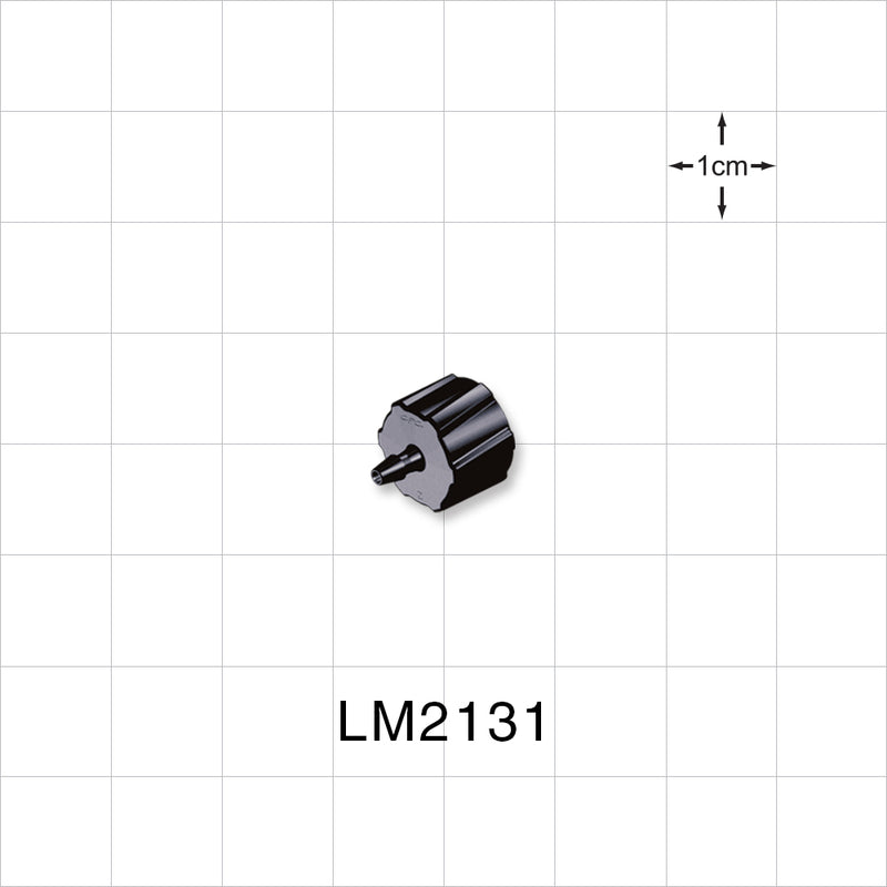 Male Luer Lock, Barbed, Black, 100/Bag - Fits 1/16 inch ID Tubing (0.063 inch, 1.59 mm) - LM2131