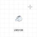 Male Luer Lock, Barbed, White, 100/Bag - Fits 3/32 inch ID Tubing (0.094 inch, 2.38 mm) - LM3130