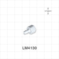 Male Luer Lock, Barbed, White, 100/Bag - Fits 1/8 inch ID Tubing (0.125 inch, 3.18 mm) - LM4130